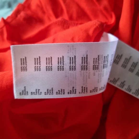 Maje red frilly summer dress Size 2 uk 10Zip fastening New with tags see descrip - Picture 7 of 8